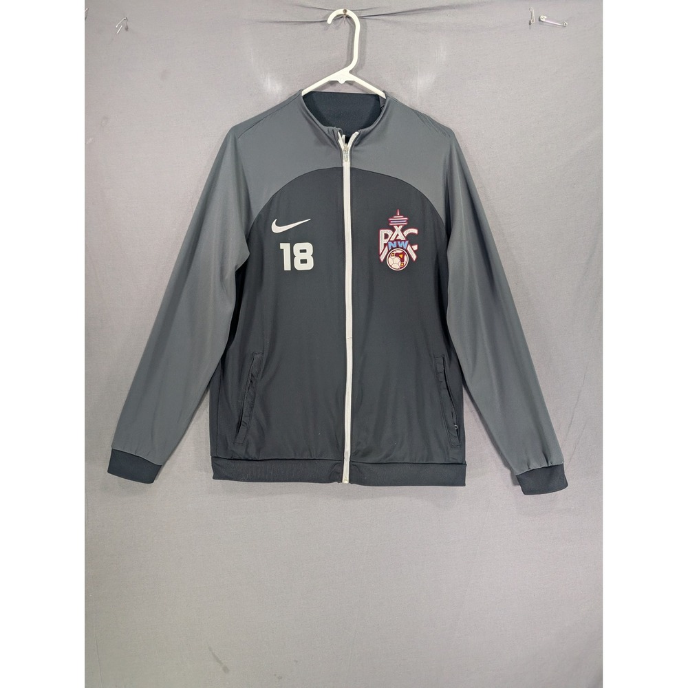 Nike Mens PAC NW Soccer Dri-Fit Slim Fit Track Jacket DH9234-011 Gray Large